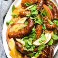 Grilled Sausage with Peppers and Onions Chorizo